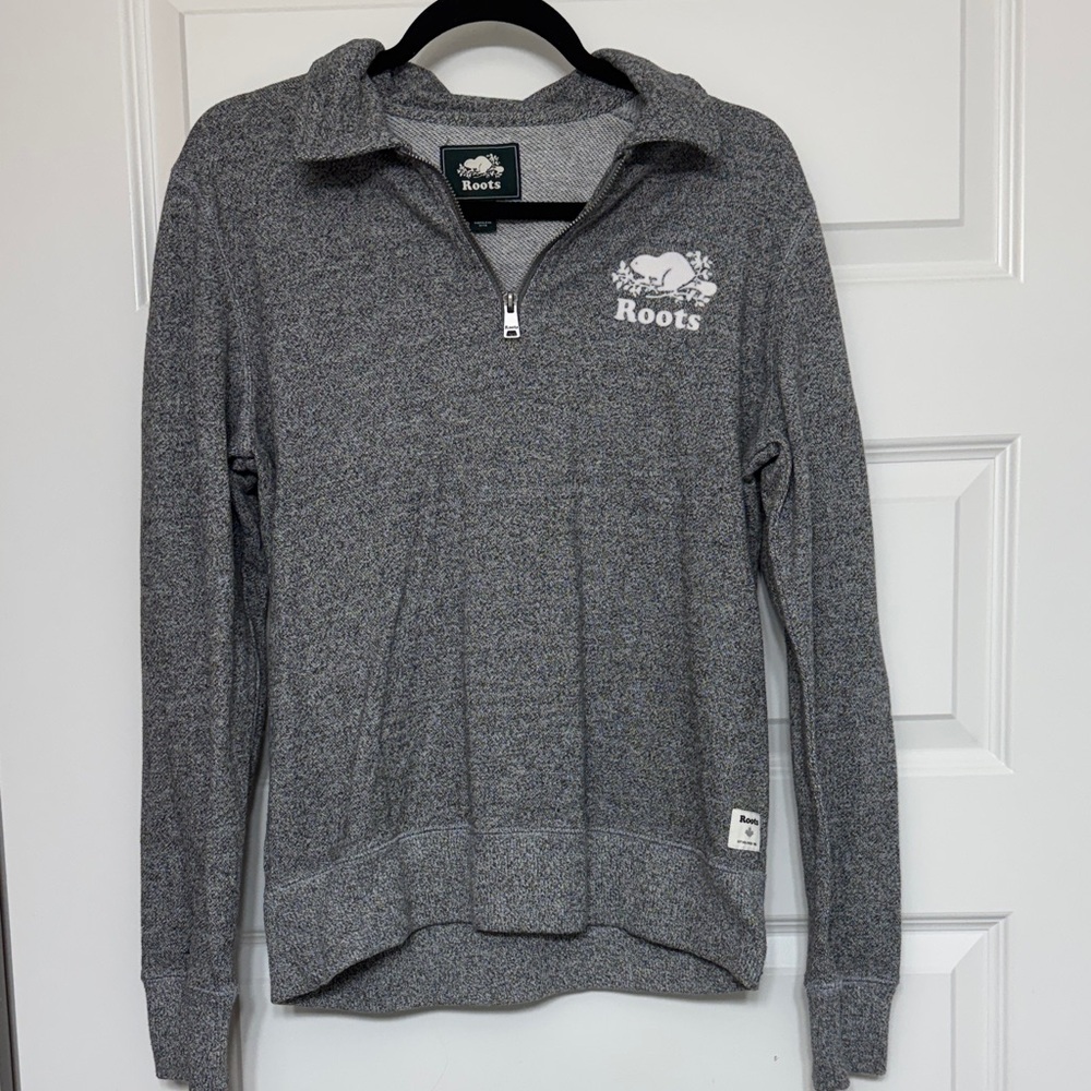 Roots Heather Gray Half-Zip Sweater